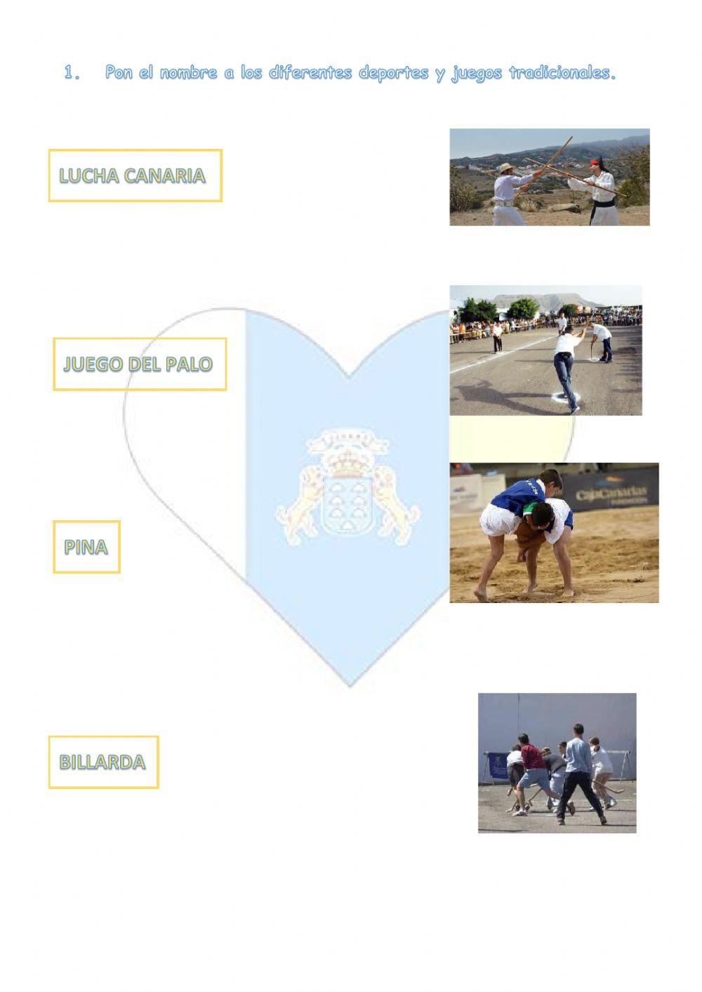 Ficha Juegos y Deportes populares y tradicionales de Canarias 3º y 4º de Educación Primaria
