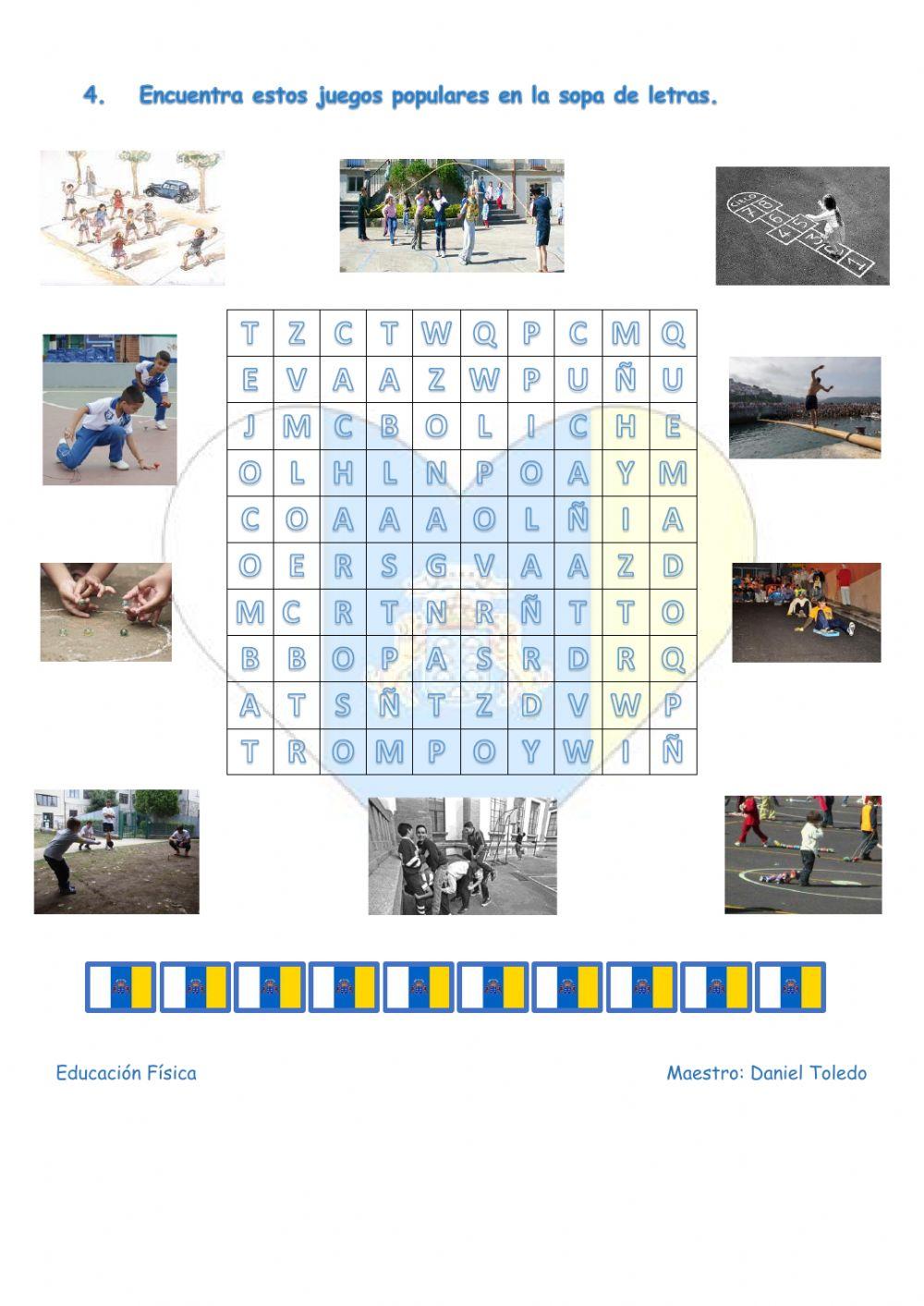 Ficha Juegos y Deportes populares y tradicionales de Canarias 3º y 4º de Educación Primaria