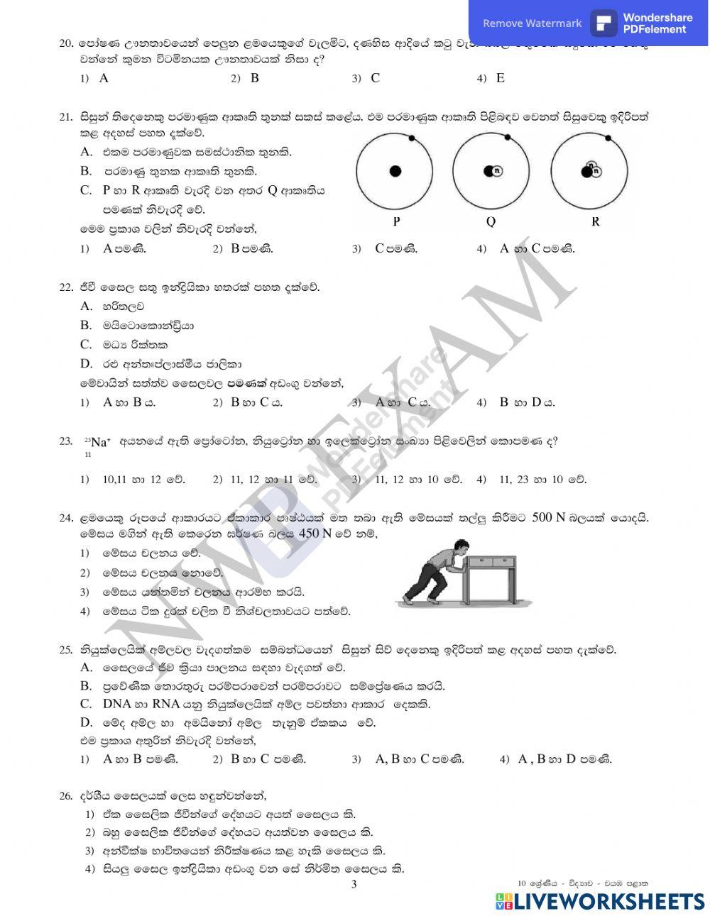 Grade 10 - First Term Test - Part 1