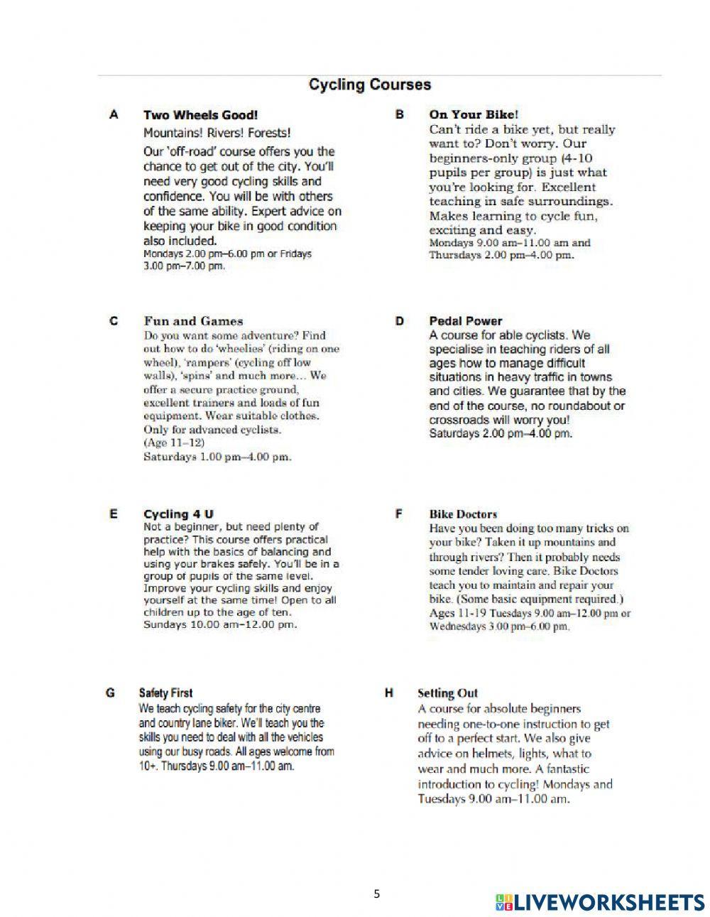 Mock b1 READING 1 - 4