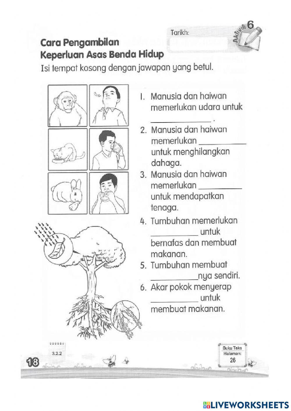 Latihan sains tahun 1 pdpr 20 jun 2021