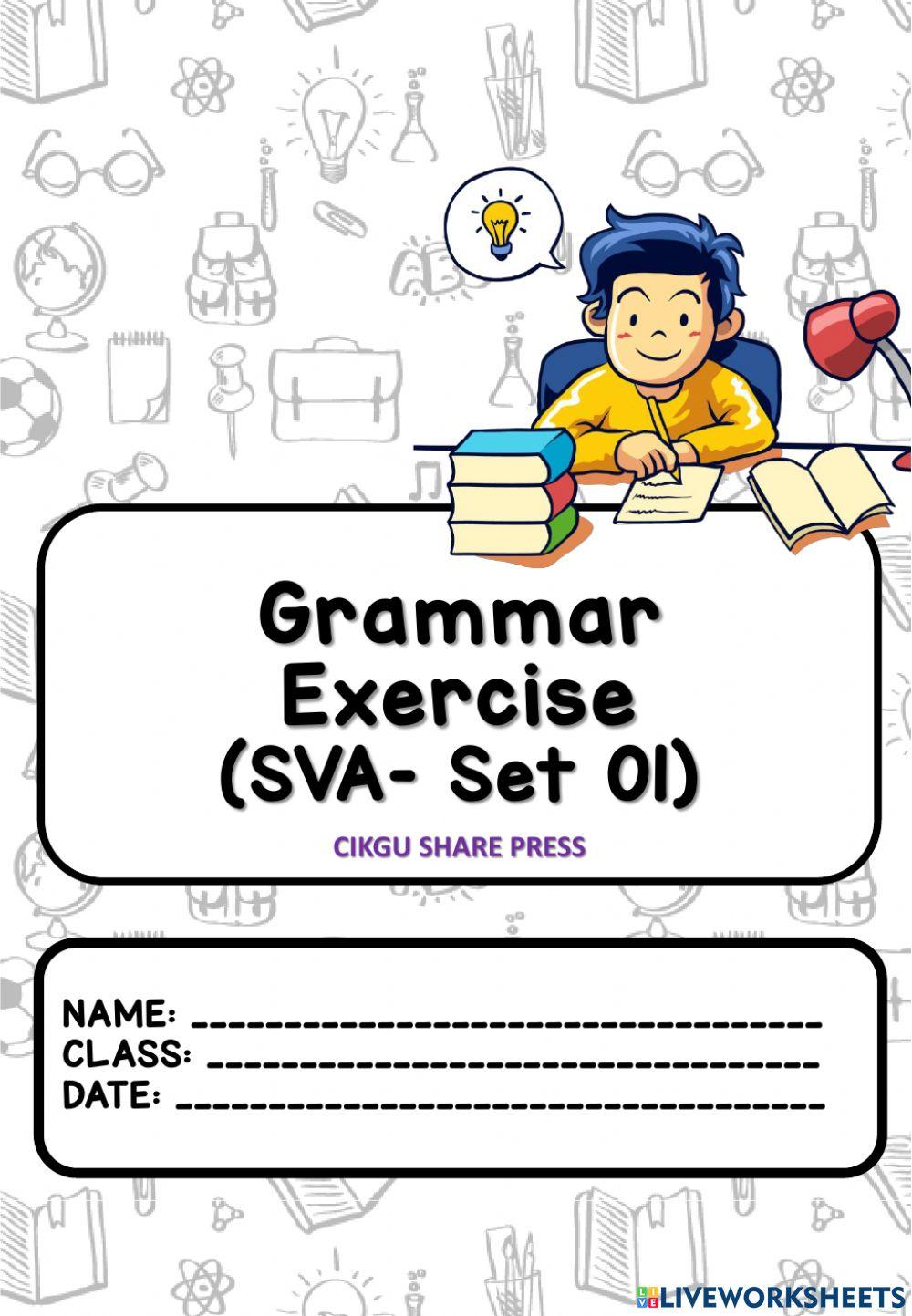 Subject verb agreement set 1