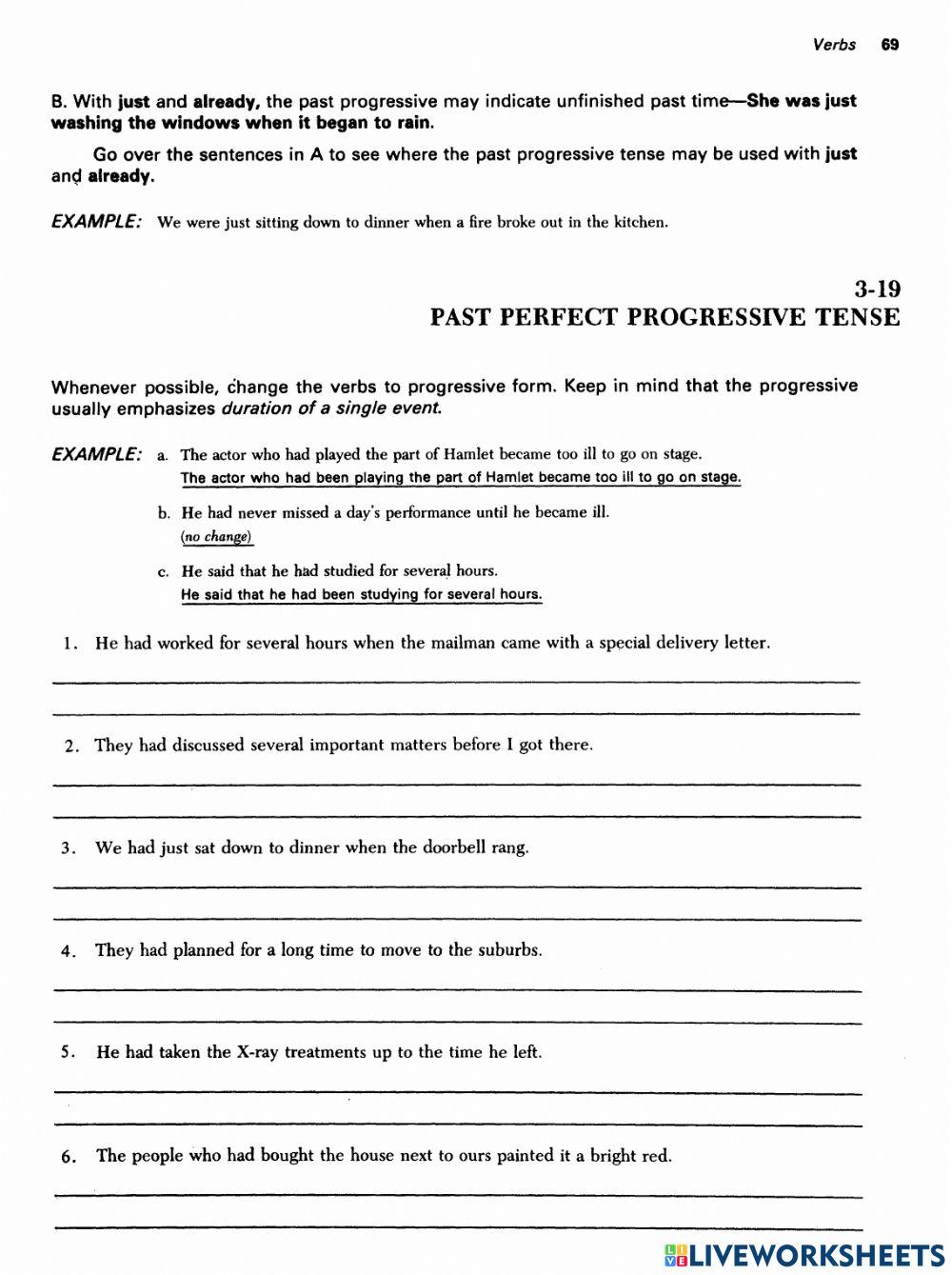 Verbs 3 (Perfect Tenses)