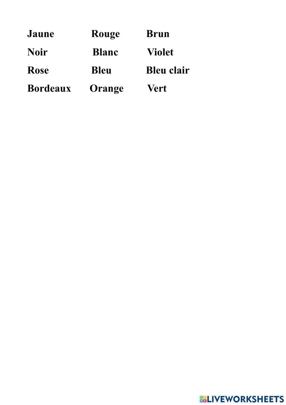 Les couleurs-Listening