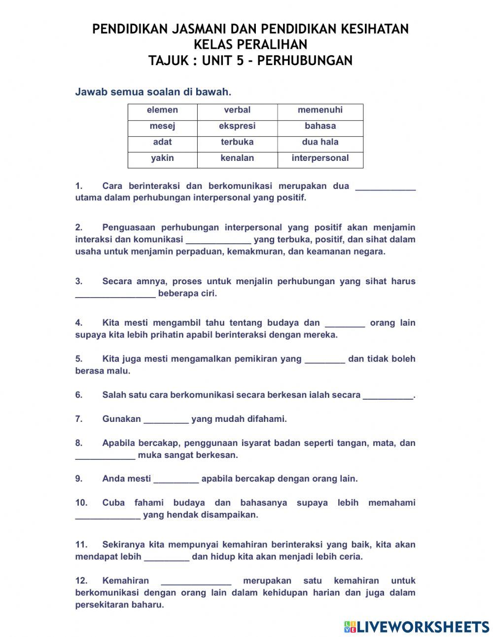Pjpk peralihan - latihan unit 5 (perhubungan)