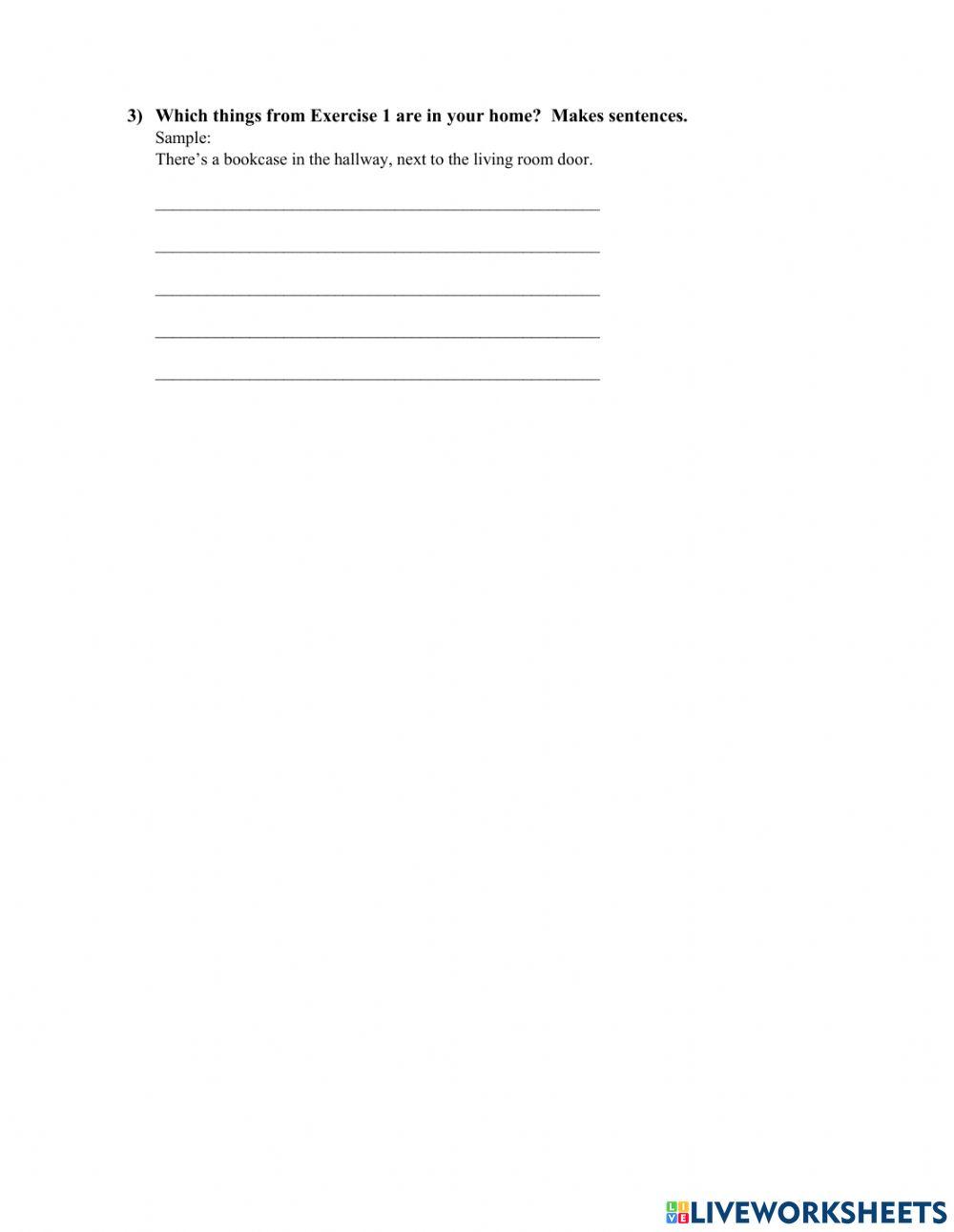 Furniture and household objects