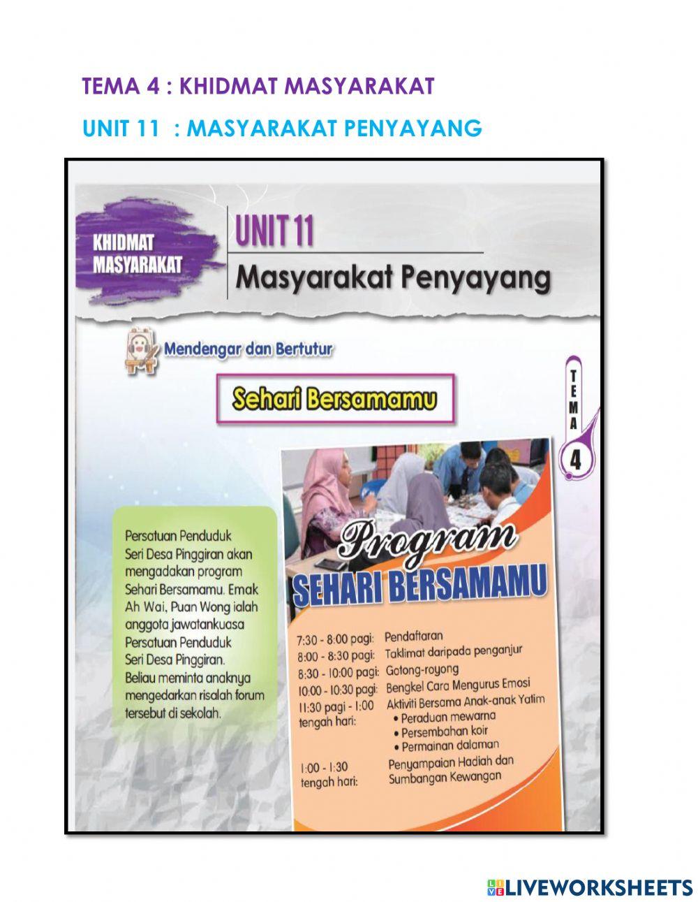 Tema 4 : Khidmat Masyarakat