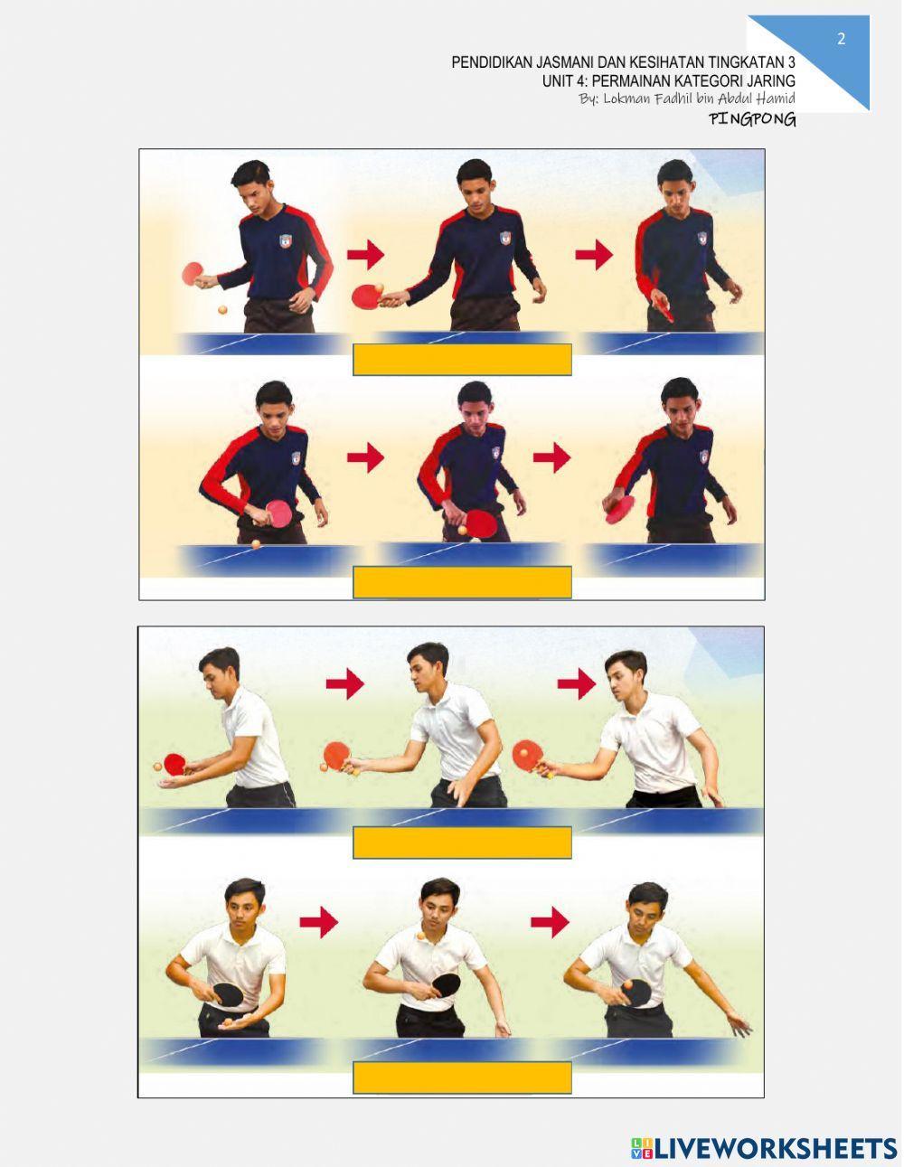 PJK Tingkatan 3: Permainan Kategori Jaring - Pingpong PJK Tingkatan 3: Permainan Kategori Jaring - Pingpong