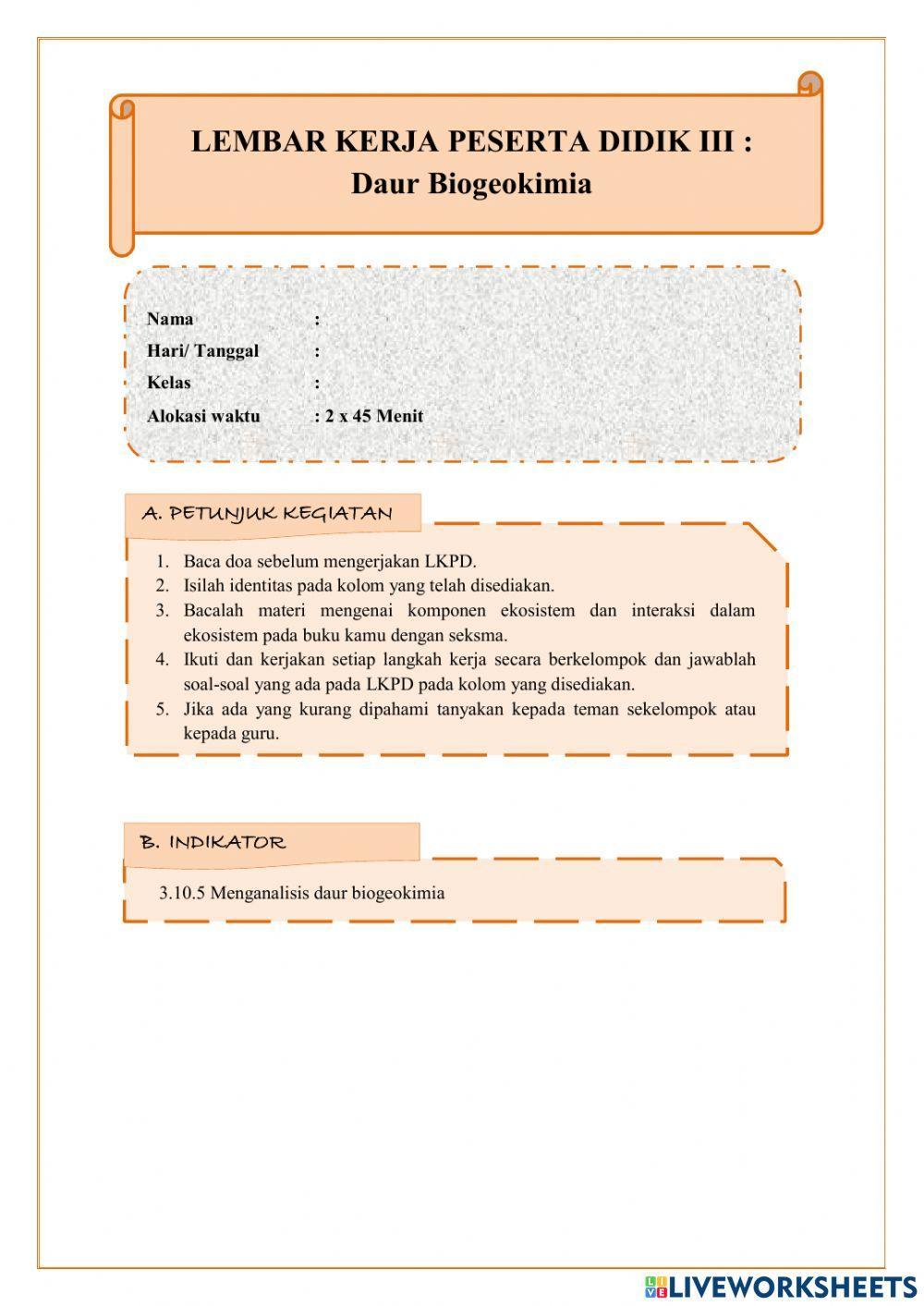 LKPD-e III Daur Biogeokimia