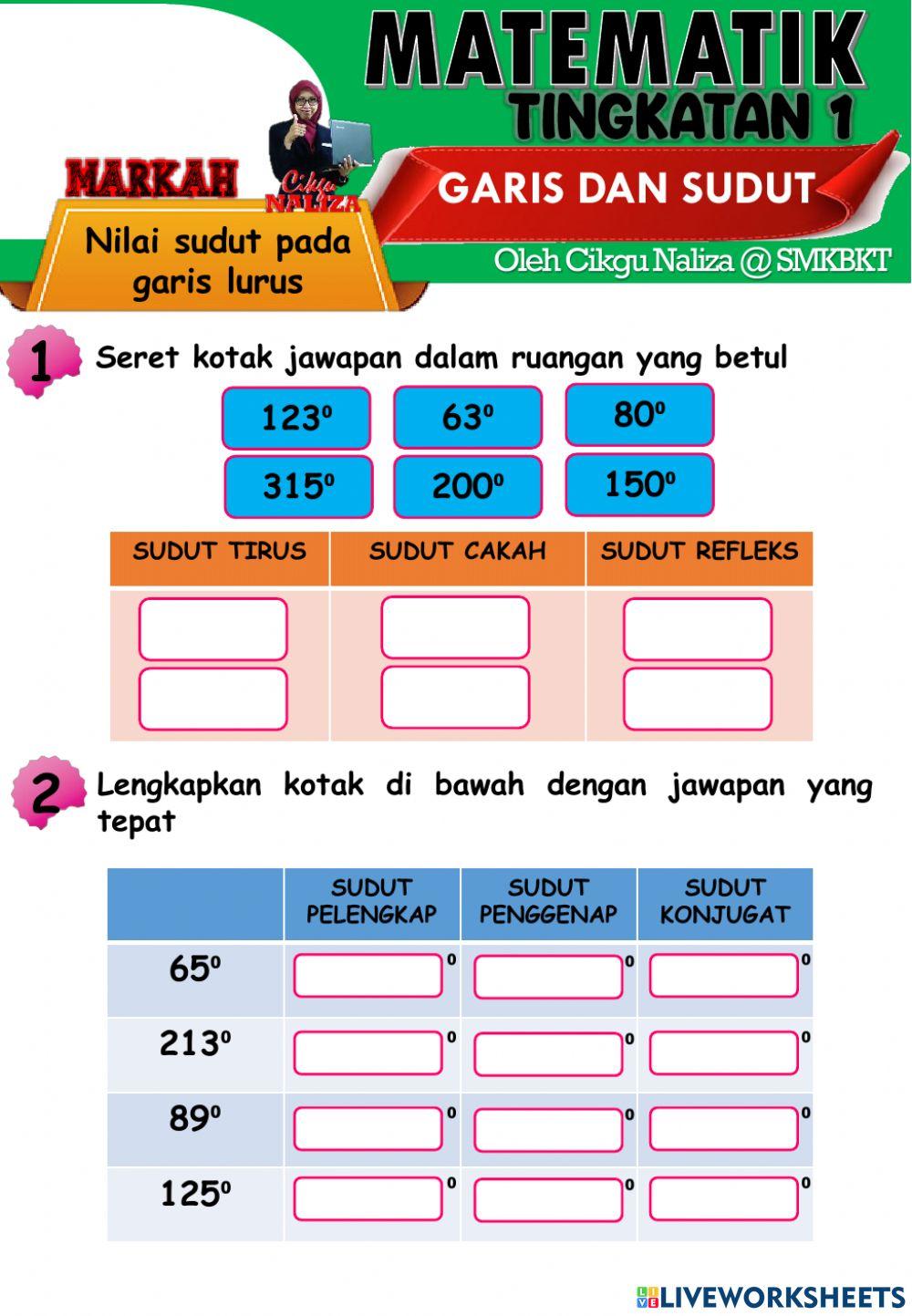 Garis dan sudut Garis dan sudut
