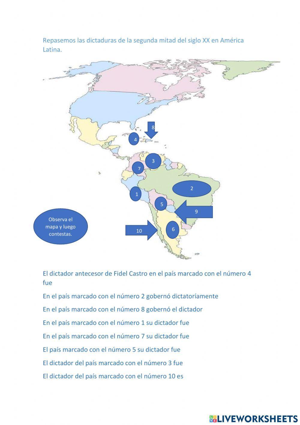 Repaso sobre las dictaduras de la segunda mitad del siglo XX en América Latina