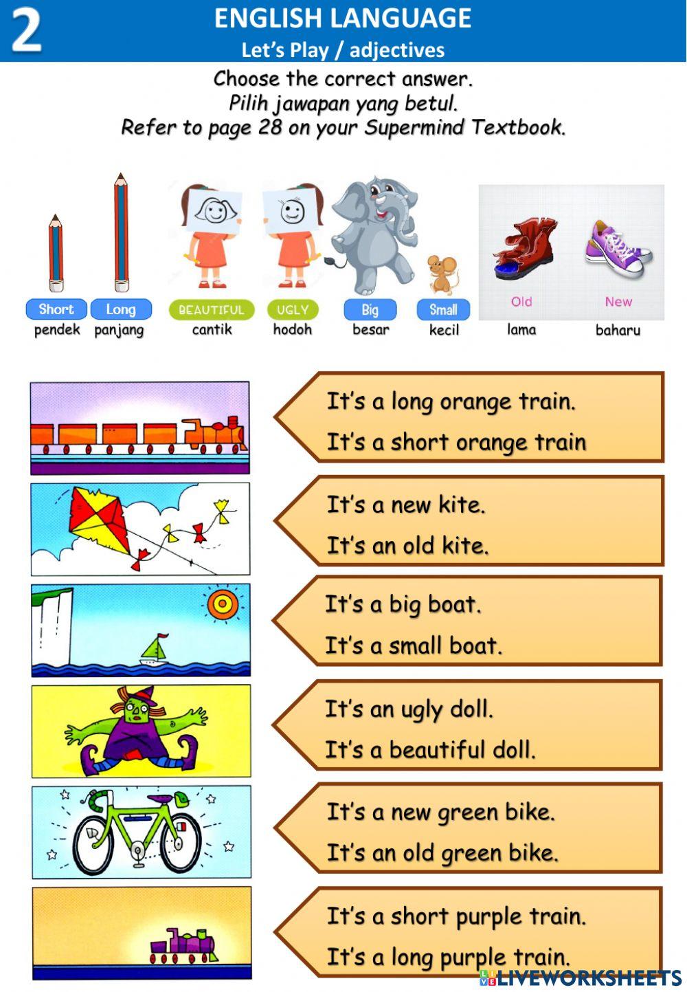 My favourite toy- The go-kart race- adjectives