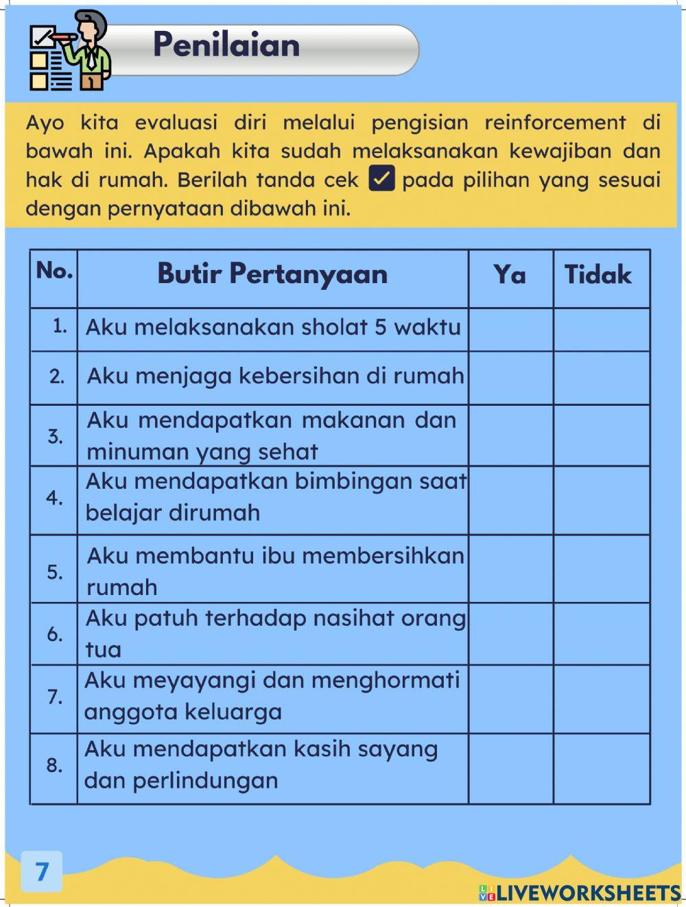 Hak dan Kewajiban di Rumah