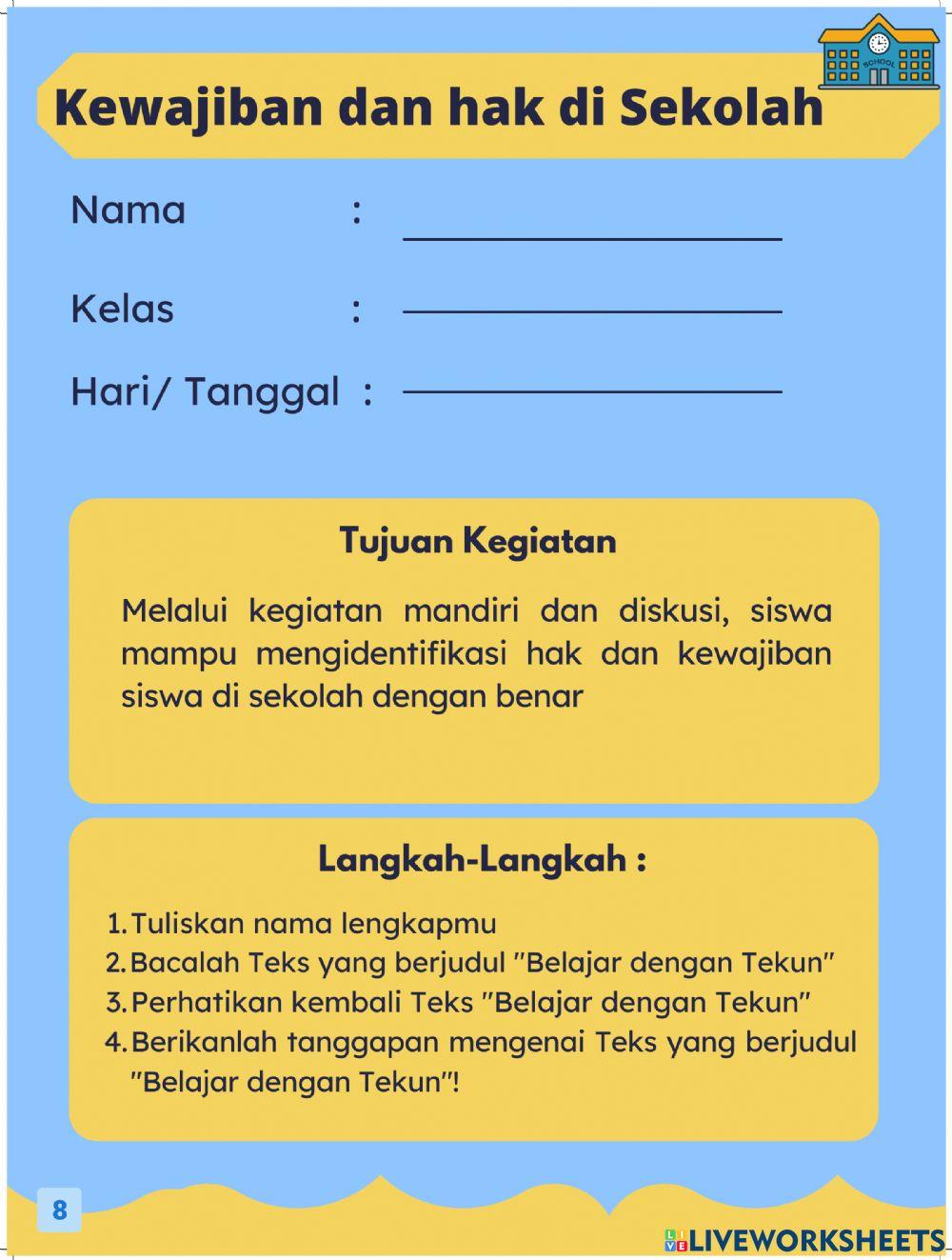 Hak dan Kewajiban di Sekolah