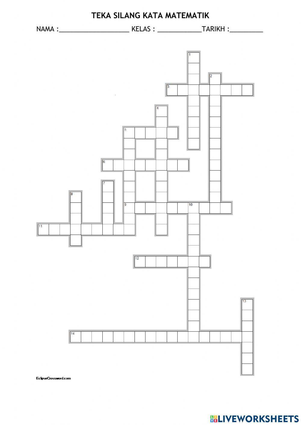 Teka silang kata matematik