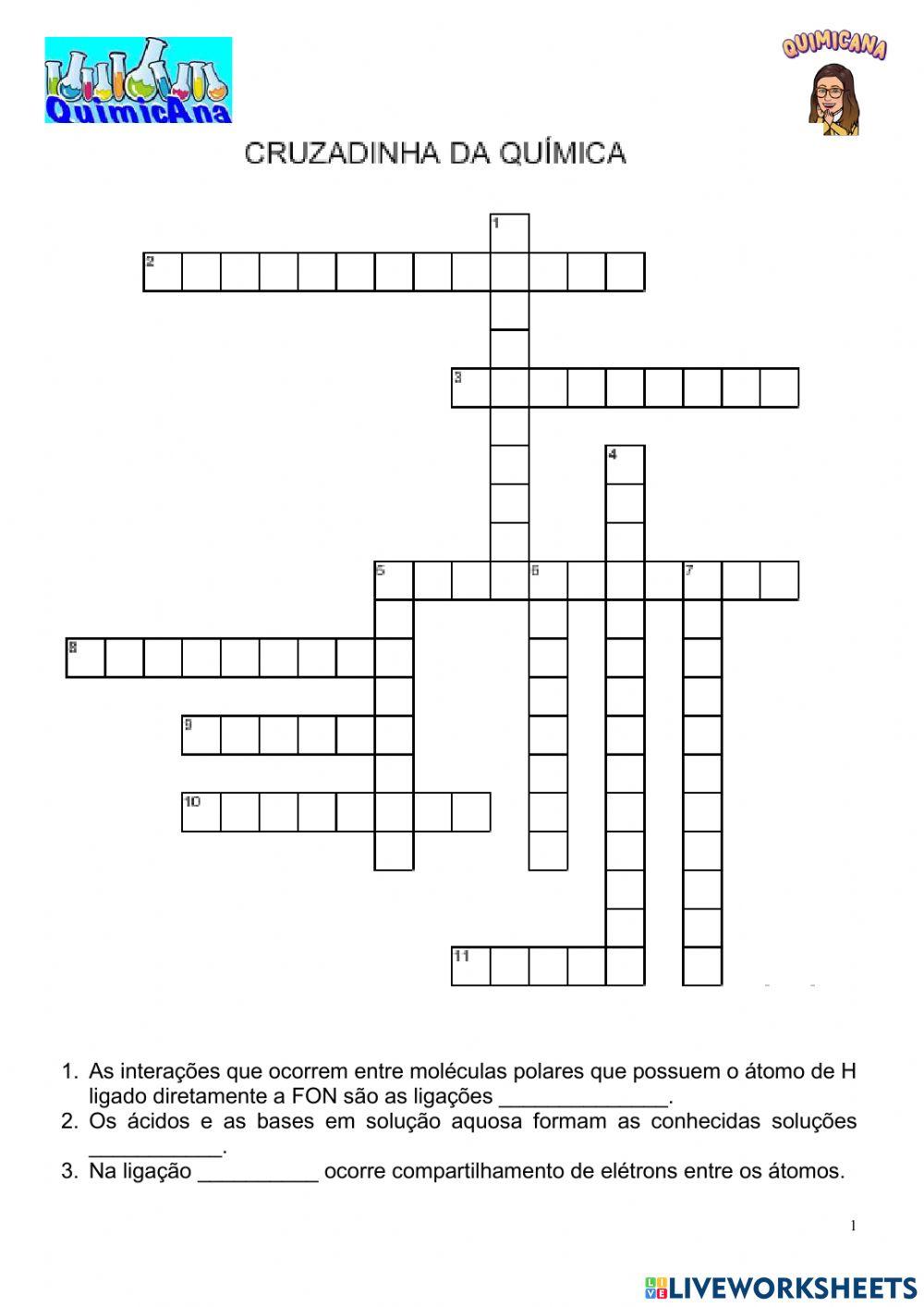 Cruzadinha da Química