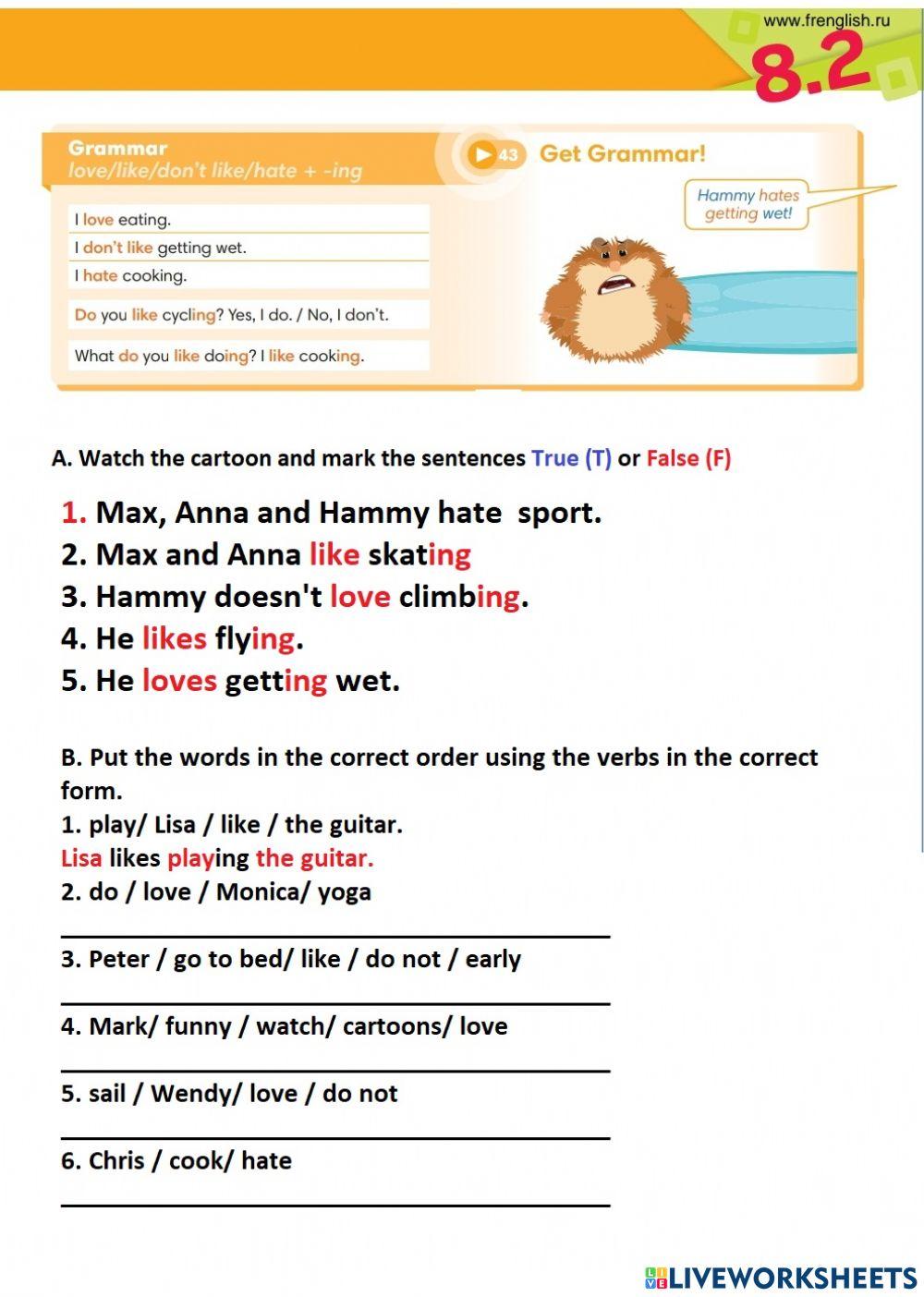 Go getter Get grammar U8.2