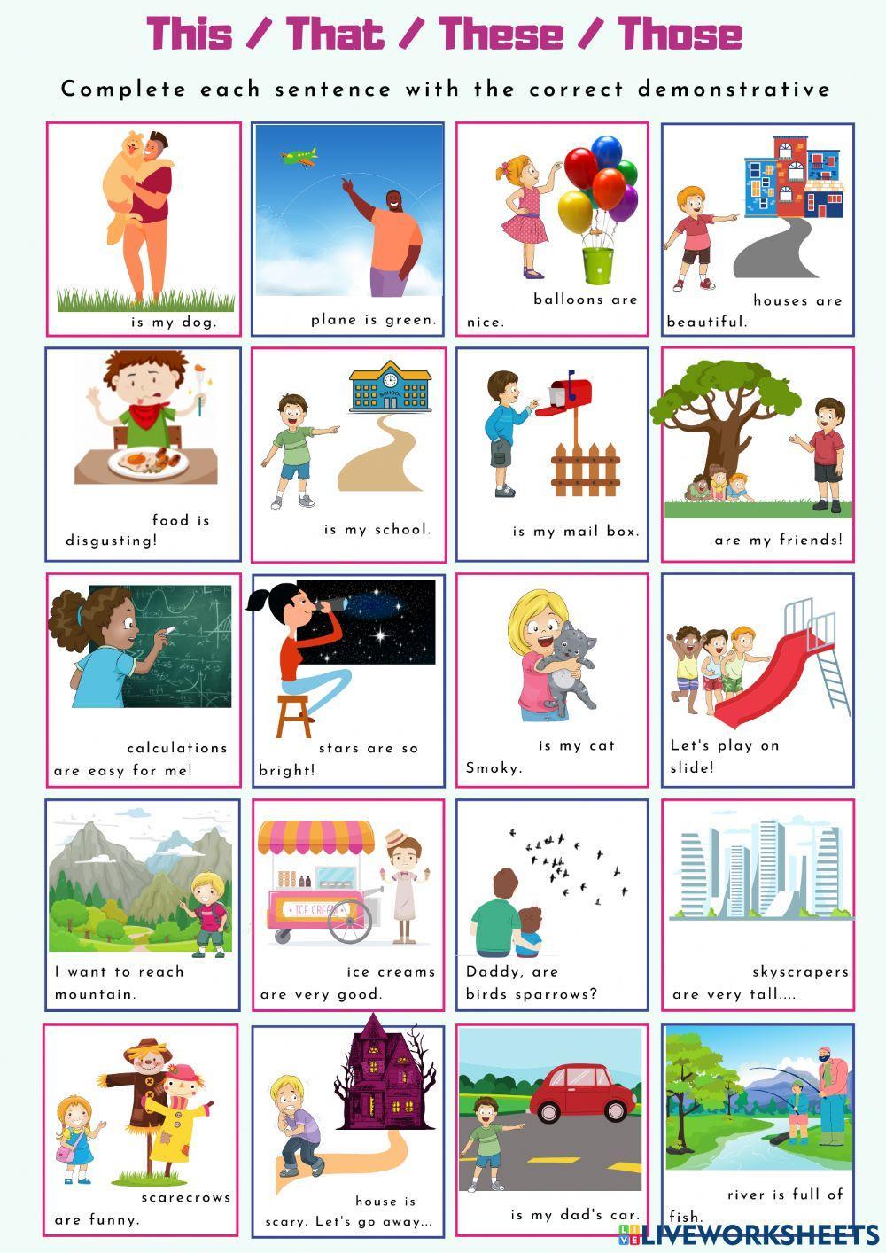 Demonstratives - This, that, these, those