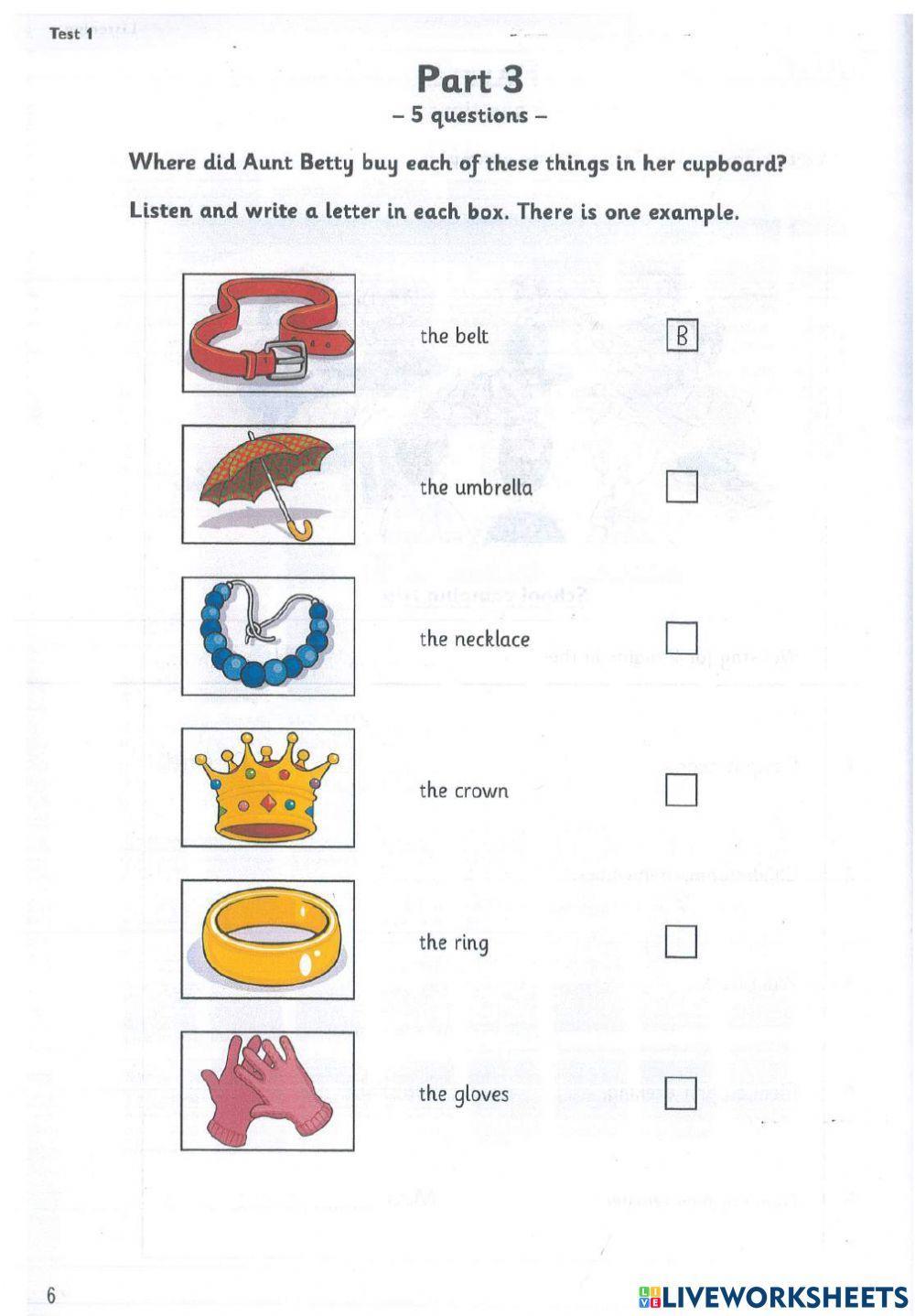 Flyer 3 - Test 1 - Listening