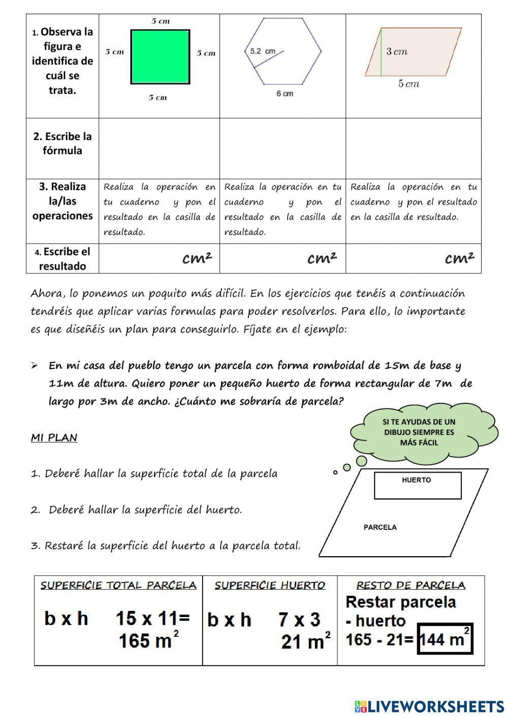 Áreas y superficies I