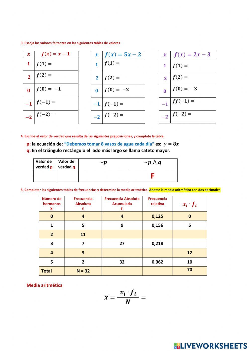 Trabajo de Matemática
