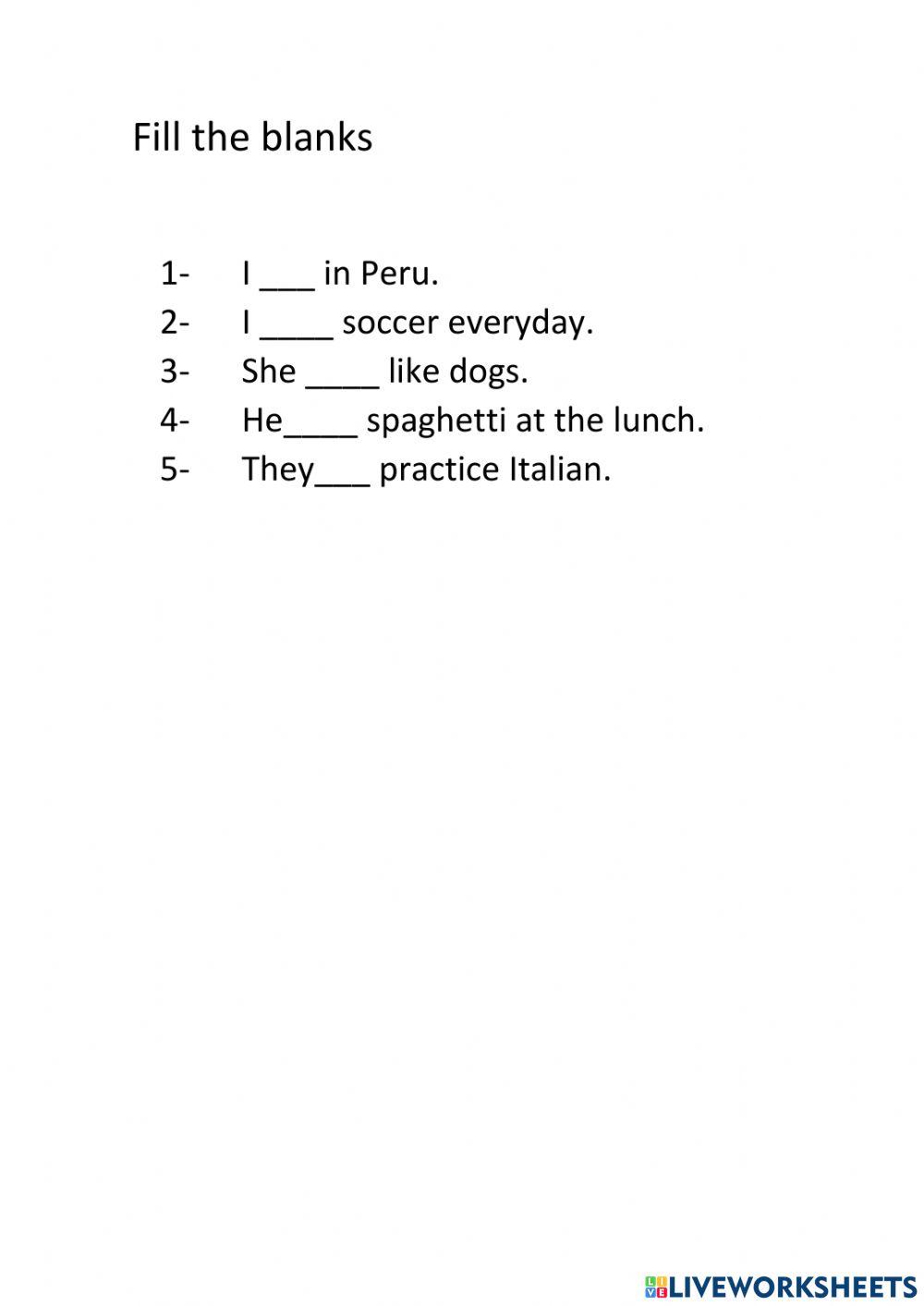 Exercise 1 Free Activity Live Worksheets Exercise 1 Free Activity Live Worksheets