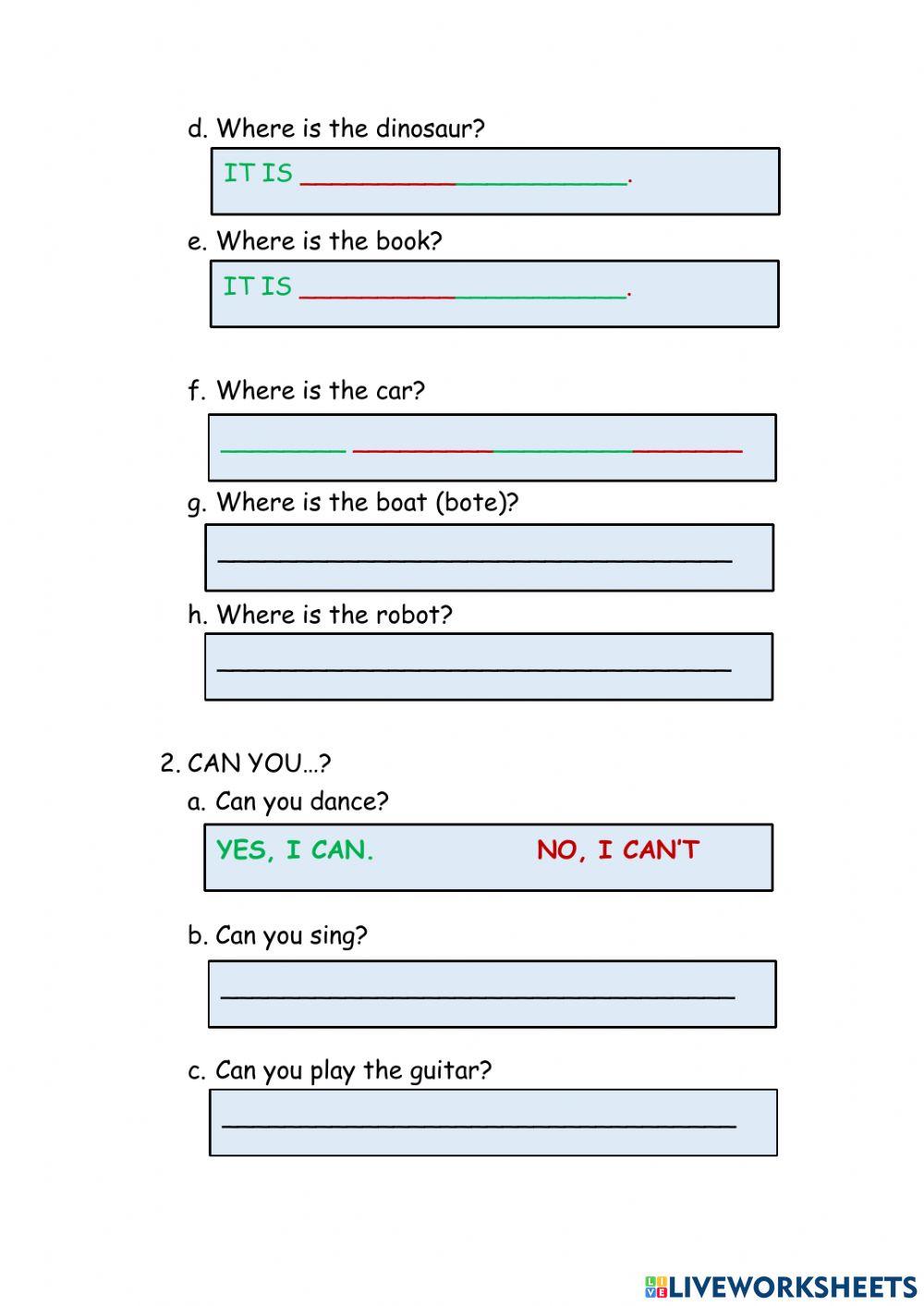 Let's do some more revision