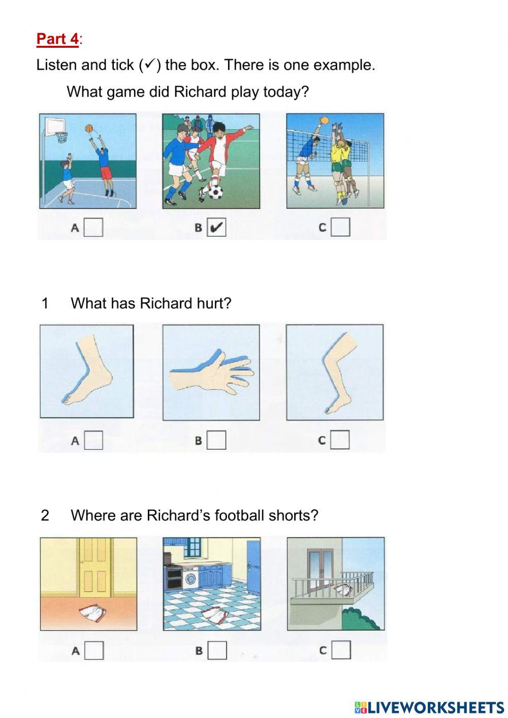 Flyers Listening Practice 20