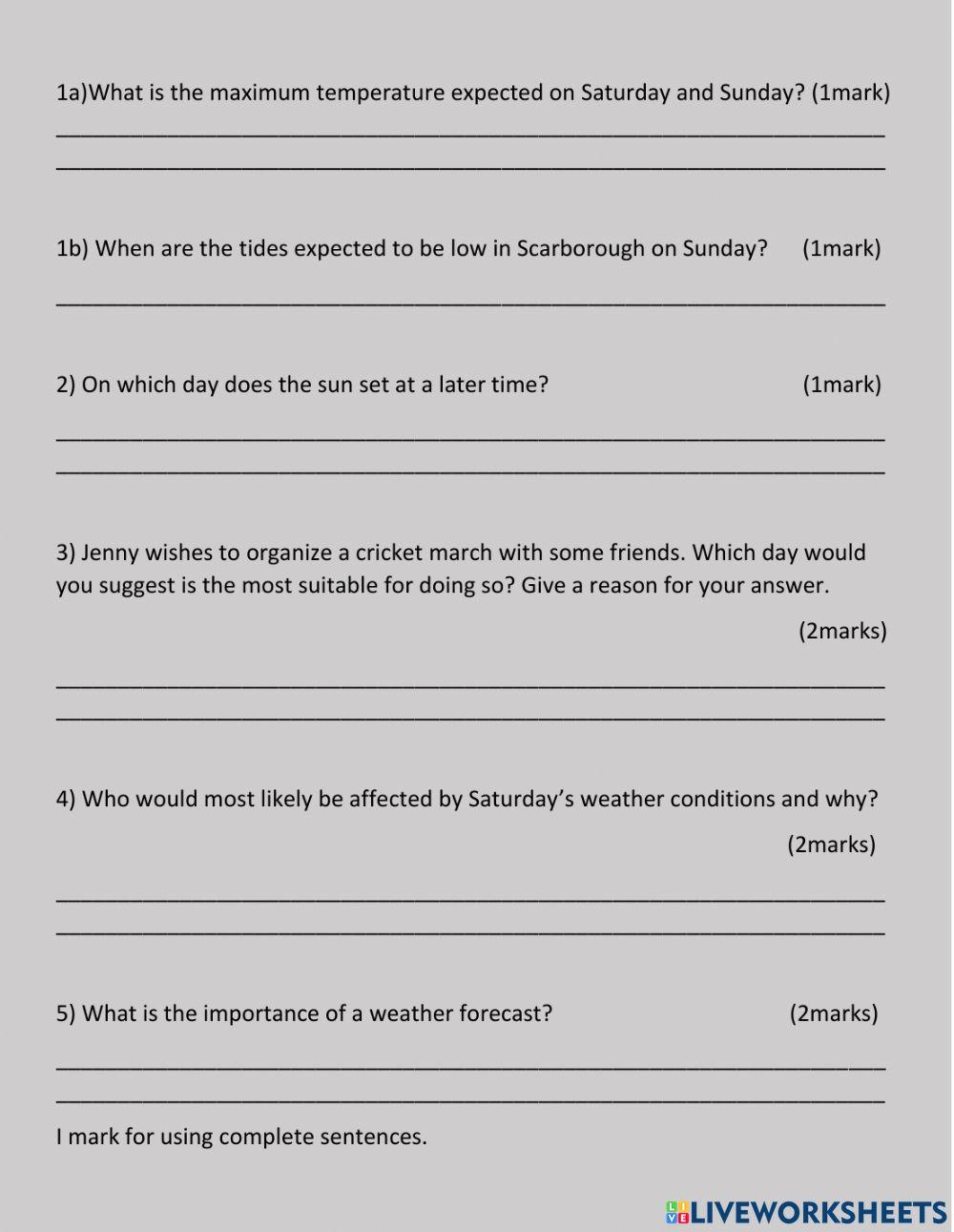 Comprehension - Graphic Representation