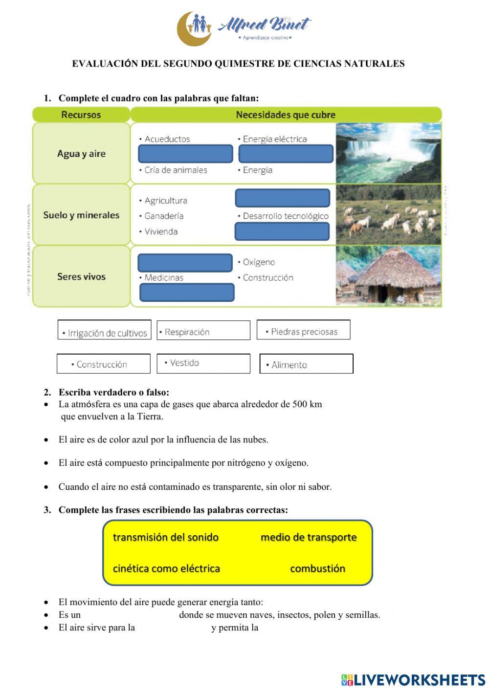 Evaluación Quimestral