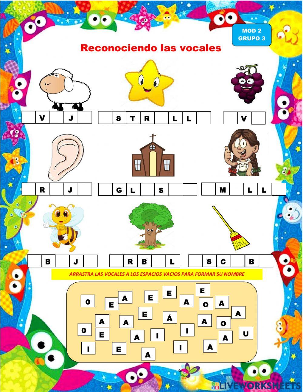 Reconociendo las vocales