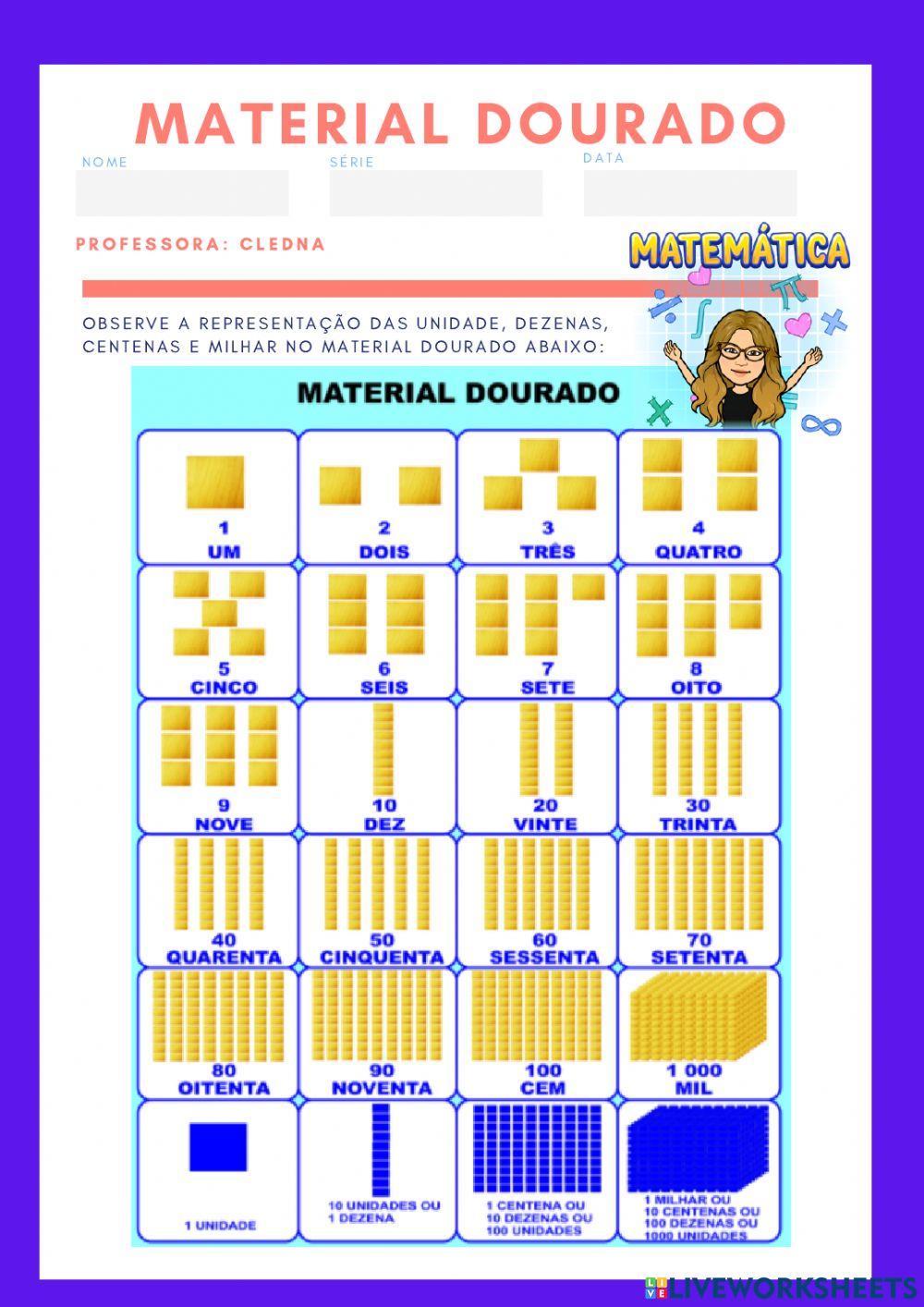 Contagem e Escrita com Material Dourado