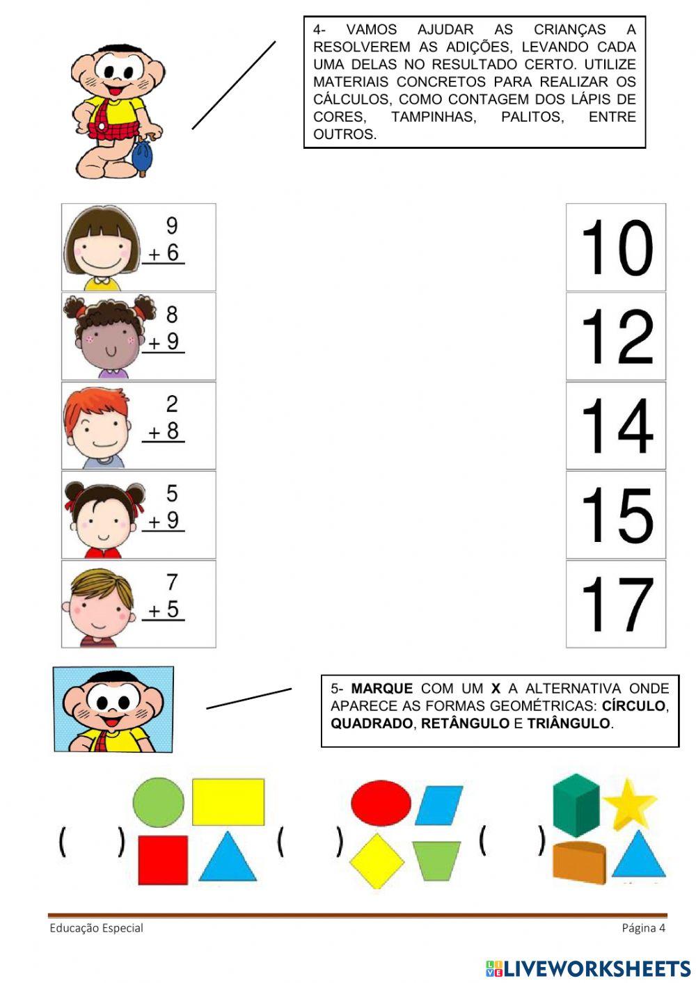 Sequência numérica, problemas e continhas.