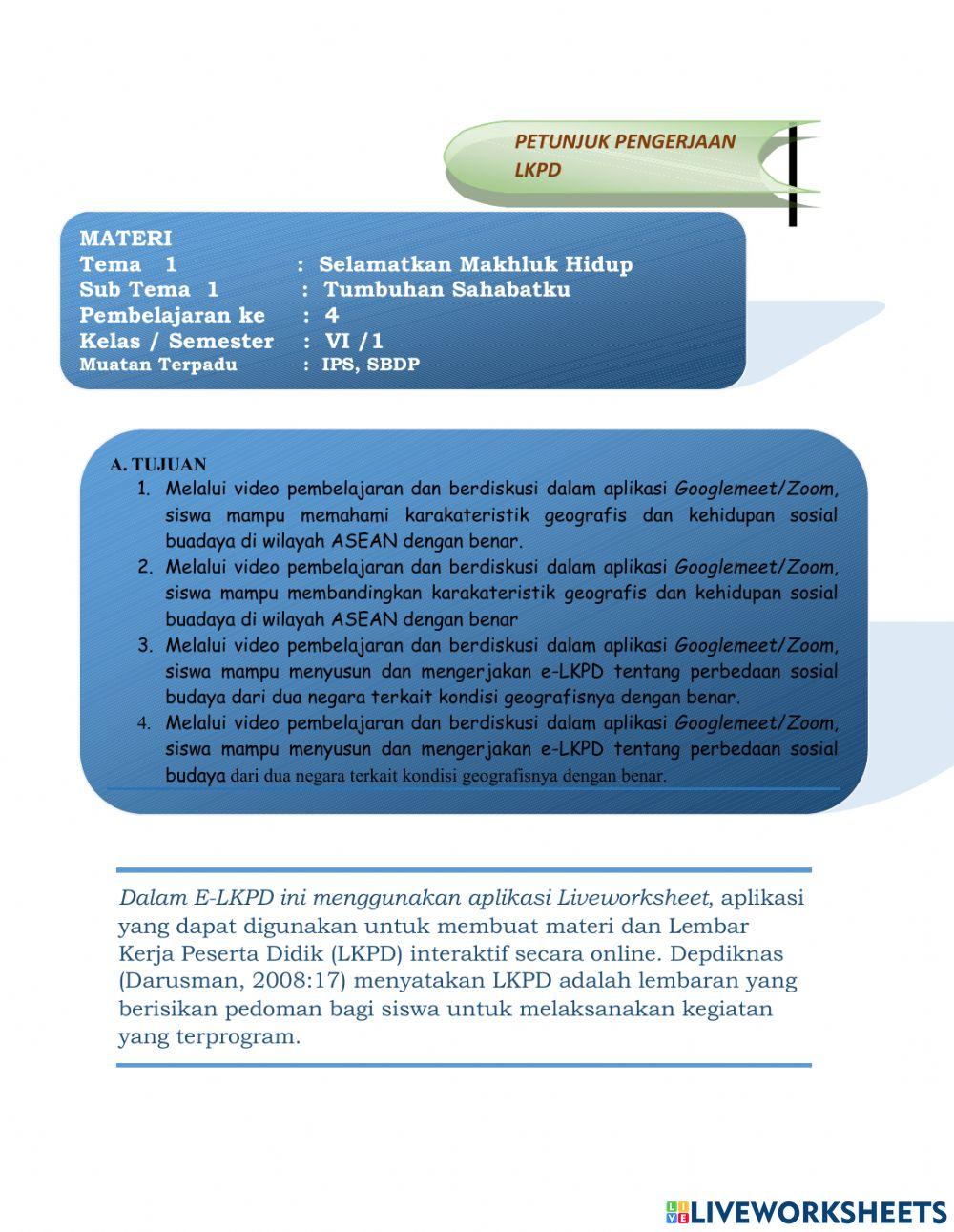 IPS Kelas 6 Tema 1 Subtema 1 IPS Asean