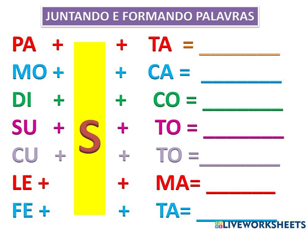 S em finais e sílabas