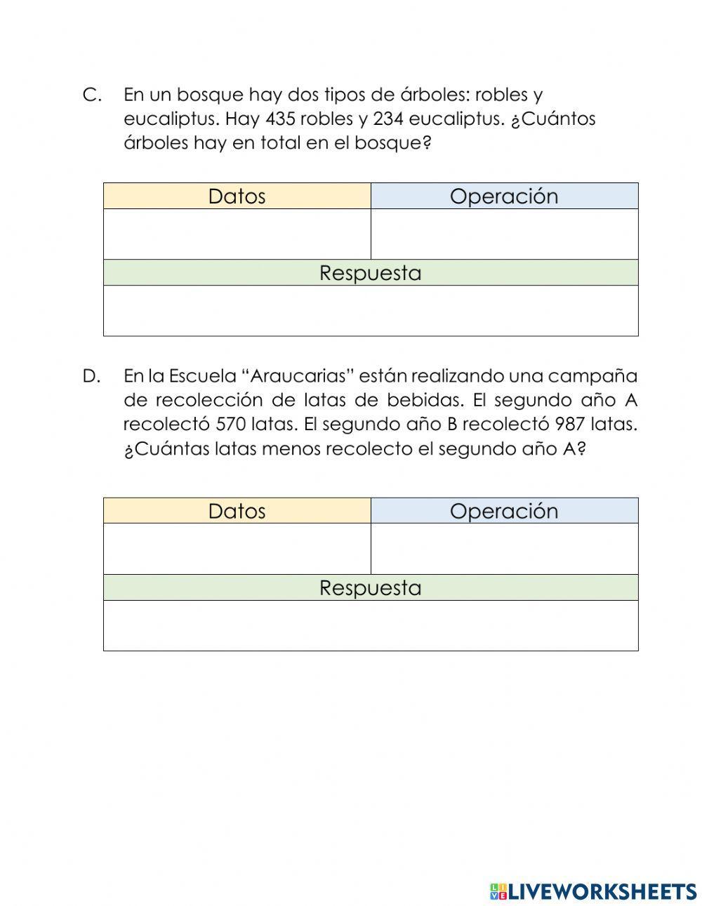 Adición y sustracción