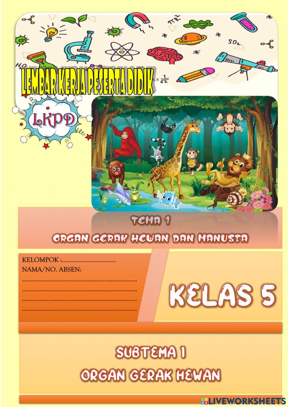 Organ gerak hewan kelas 5