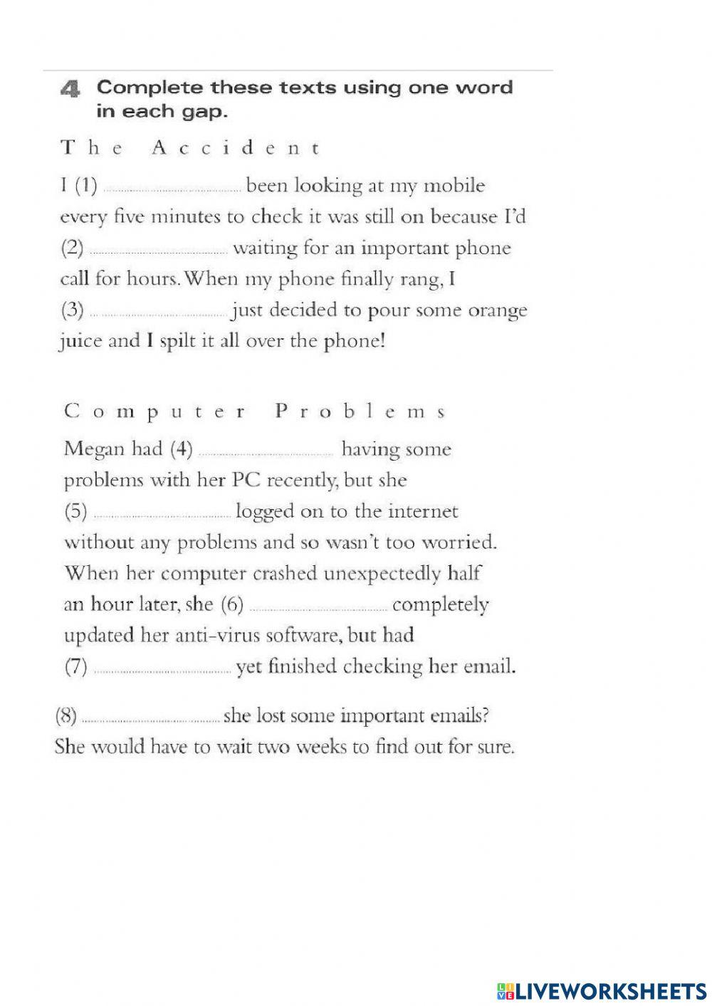 Past perfect and past continuous