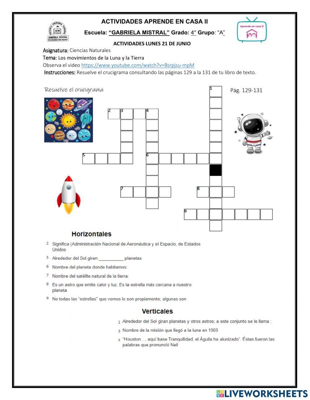 Los movimientos de la Luna y la Tierra