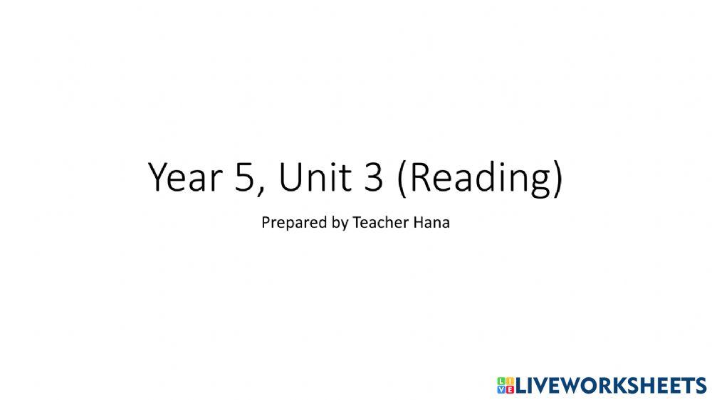 Unit 3: wild life (reading)