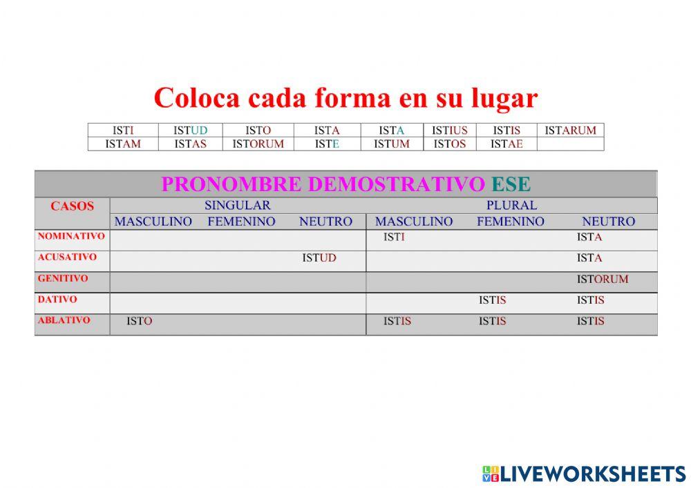 Demostrativo ISTE, A, UD