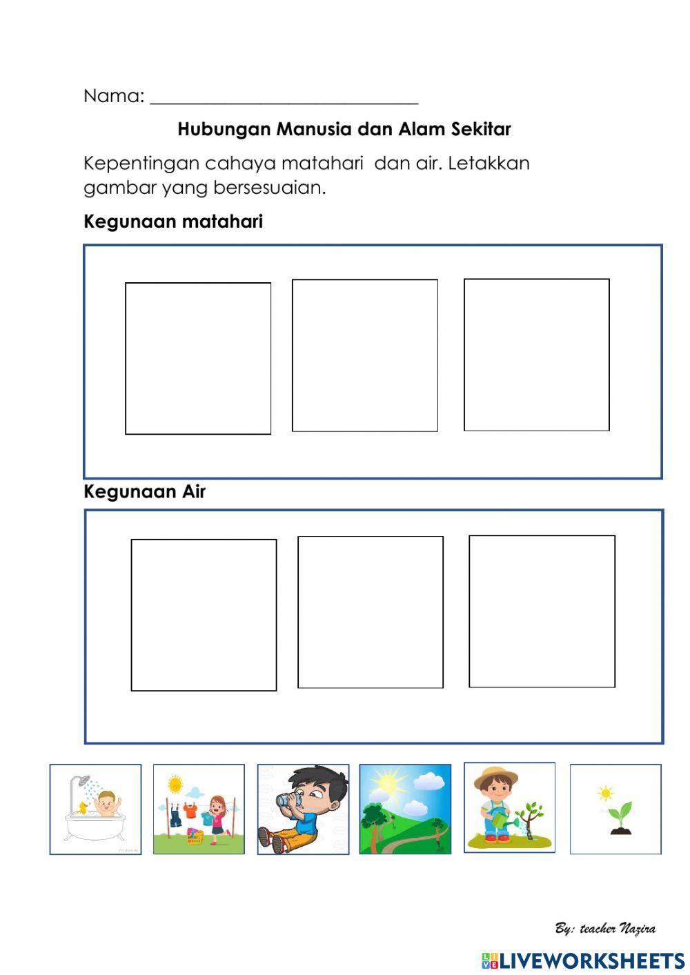 Kemanusiaan Prasekolah- Manusia dan alam sekitar