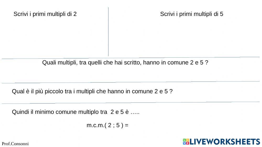 Seconda parte - PREPARAZIONE per la verifica su DIVISIBILTà MCD mcm