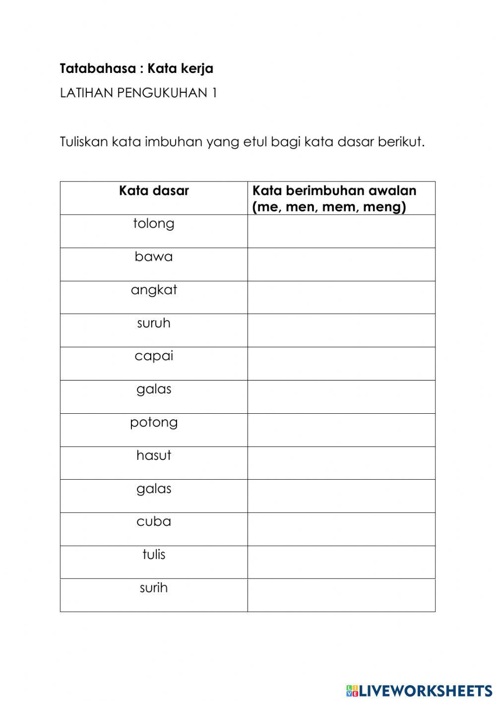 Tatabahasa- Kata kerja