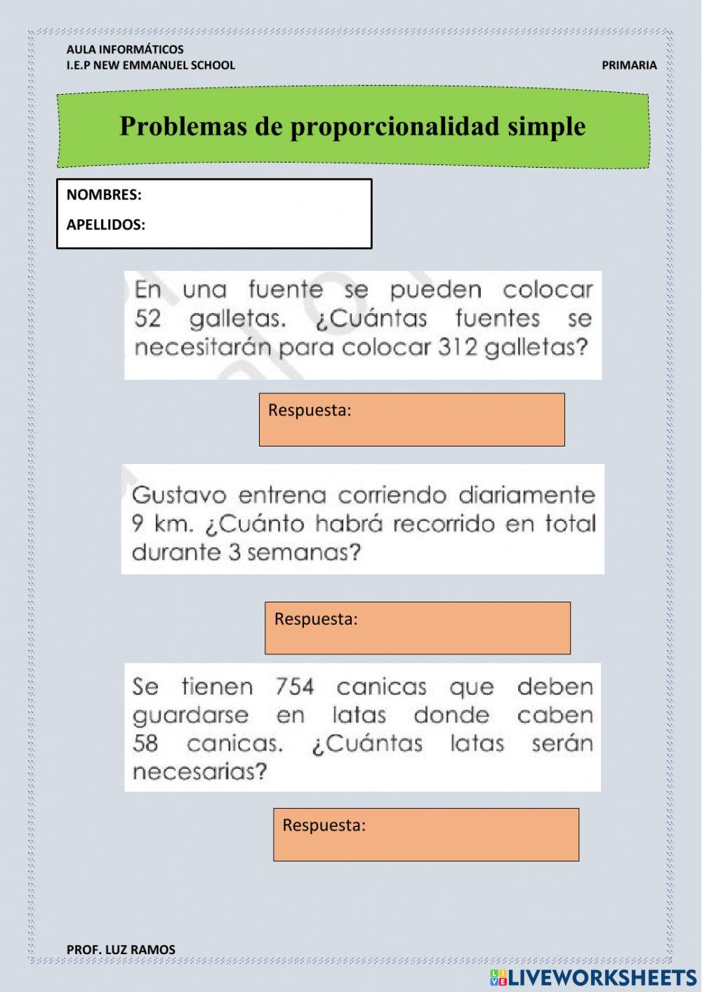 Problemas multiplicativos