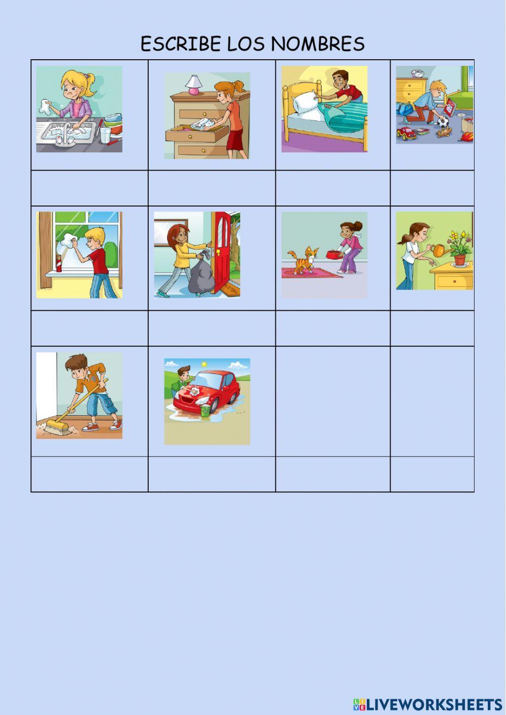 Vocabulario Tema 6 Helping people