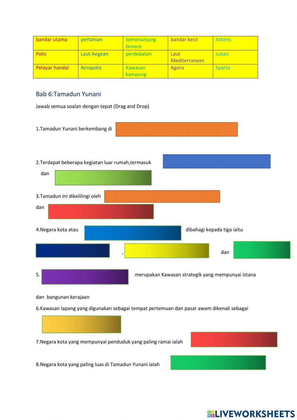 Tamadun Yunani-latihan
