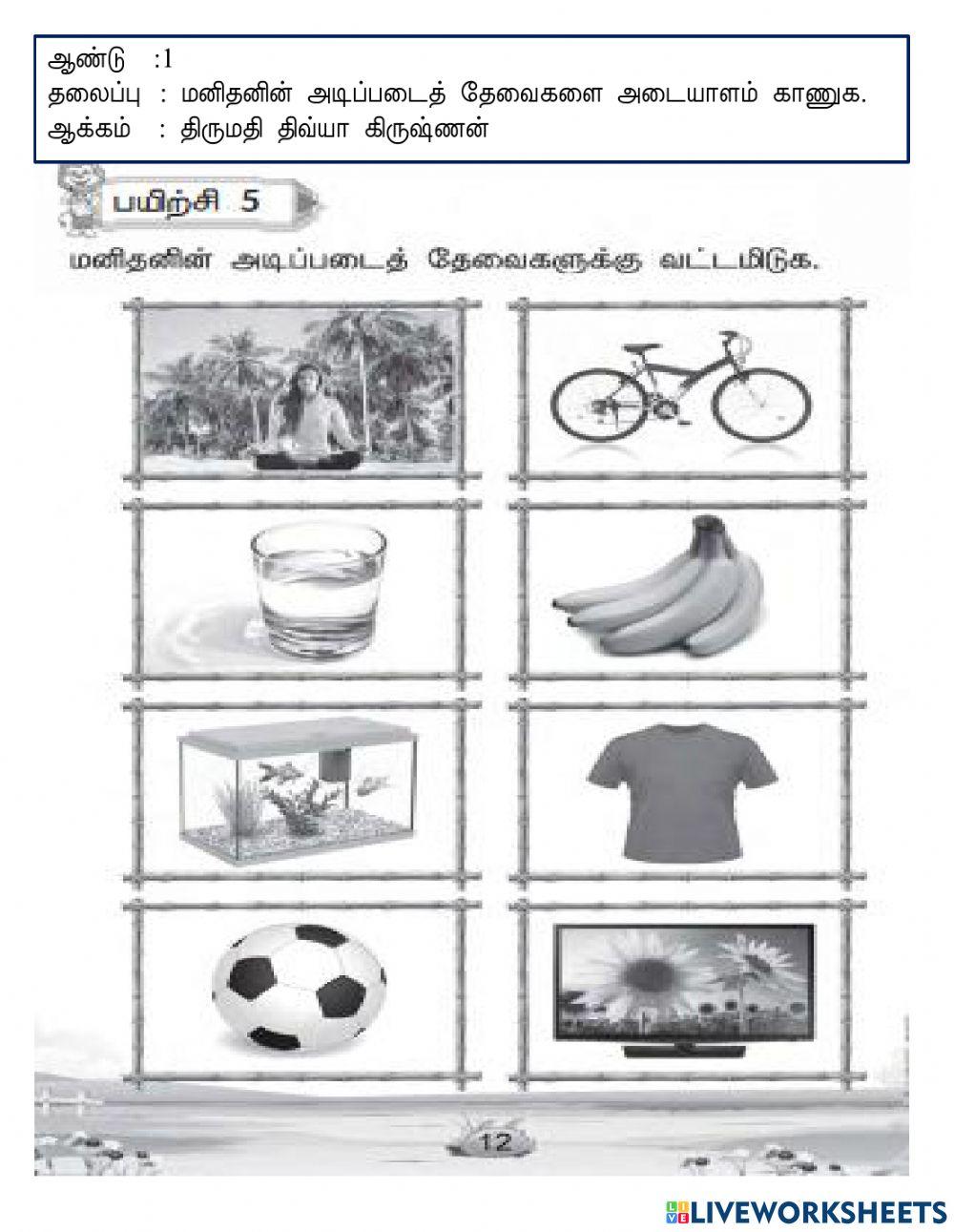 அடிப்படைத் தேவைகளைத் தேர்வு செய்க.