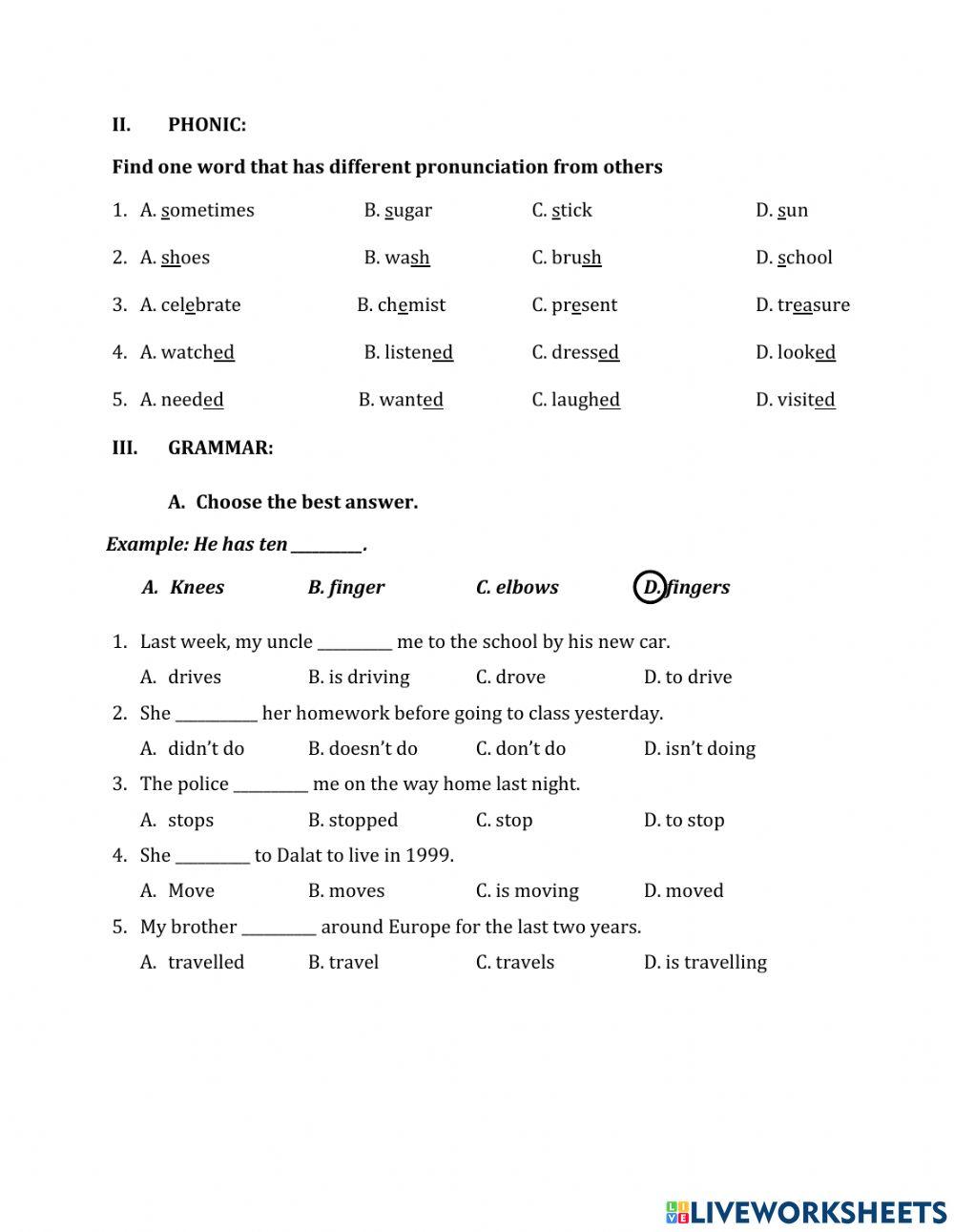 Grade 4-5, test 3 + 4