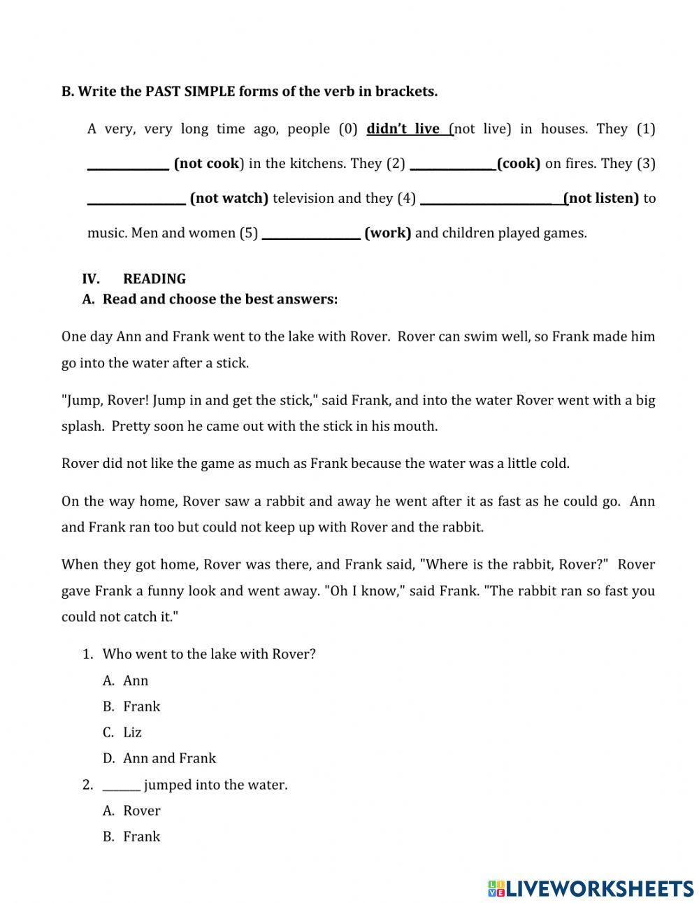 Grade 4-5, test 3 + 4